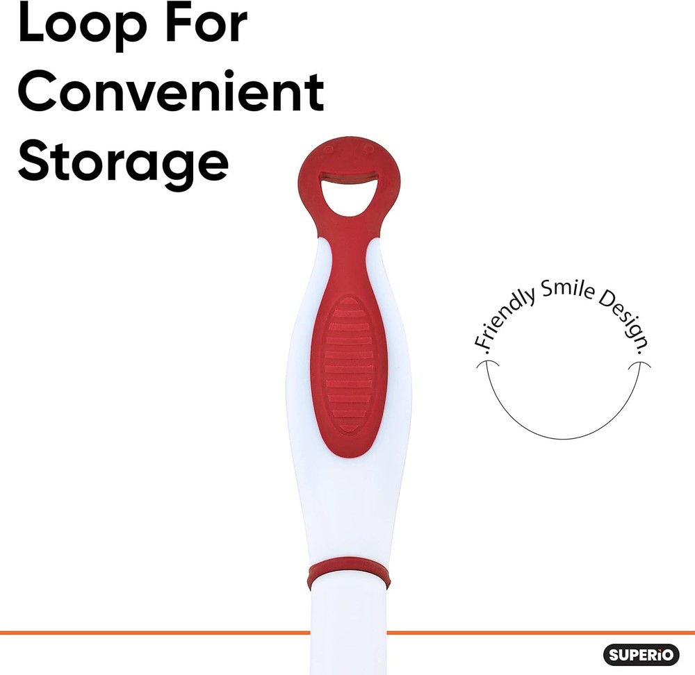 Superio 10" Window Rubber Squeegee with Hanging Loop, 2 pack Red