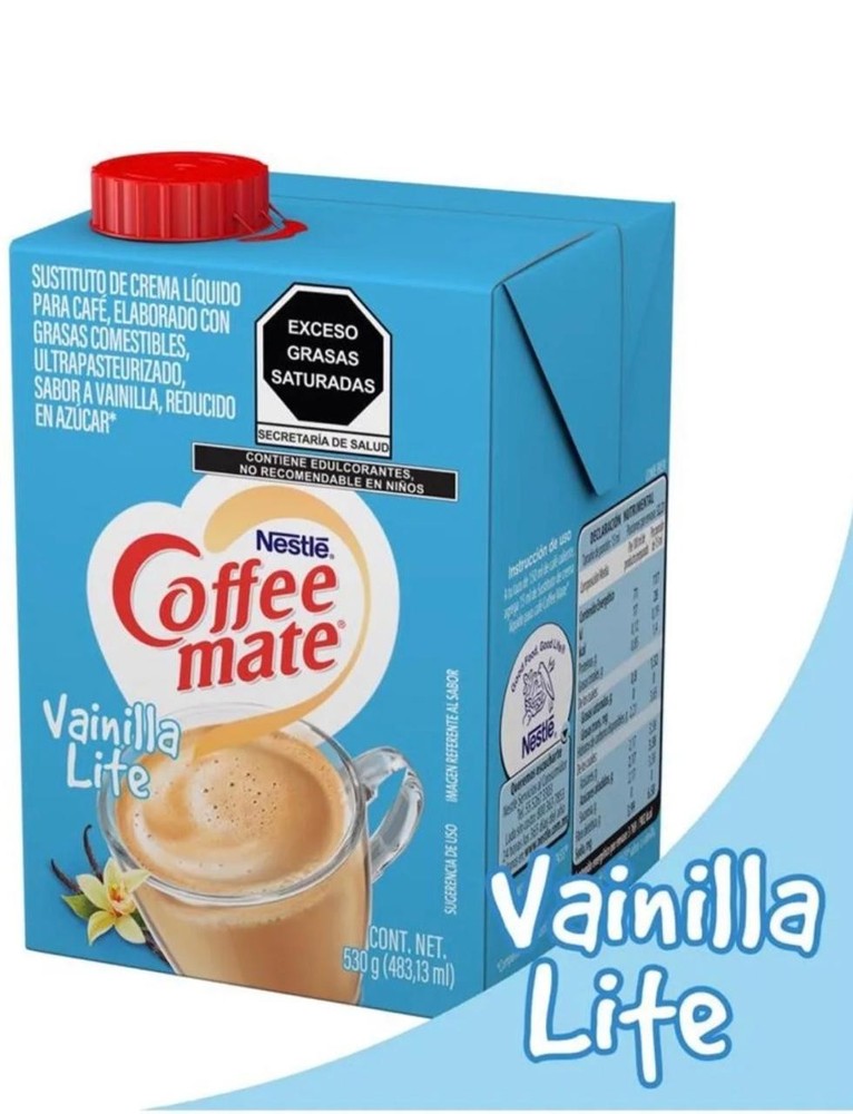 2 - Coffee Mate Sabor Vainilla Lite 530 g