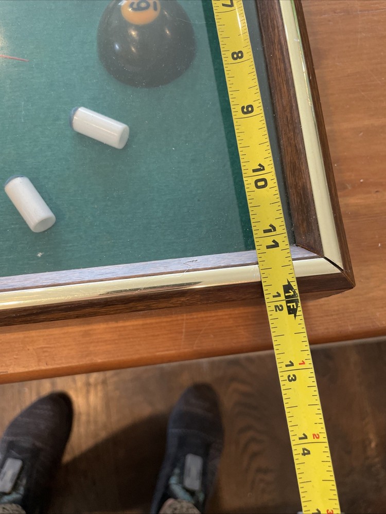 POOL TABLE Billiard Room Clock VINTAGE Works