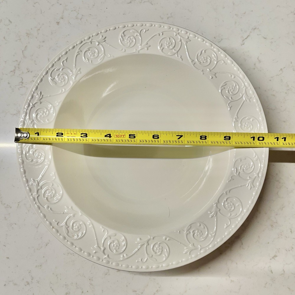 Mikasa Charger Serving Bowl Large Round White Cream