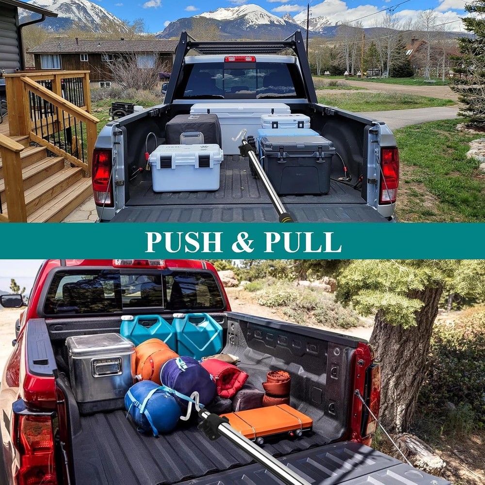 Clothes Hanger Reaching Hook Telescopic Adjustment clothes hook pole Light & can