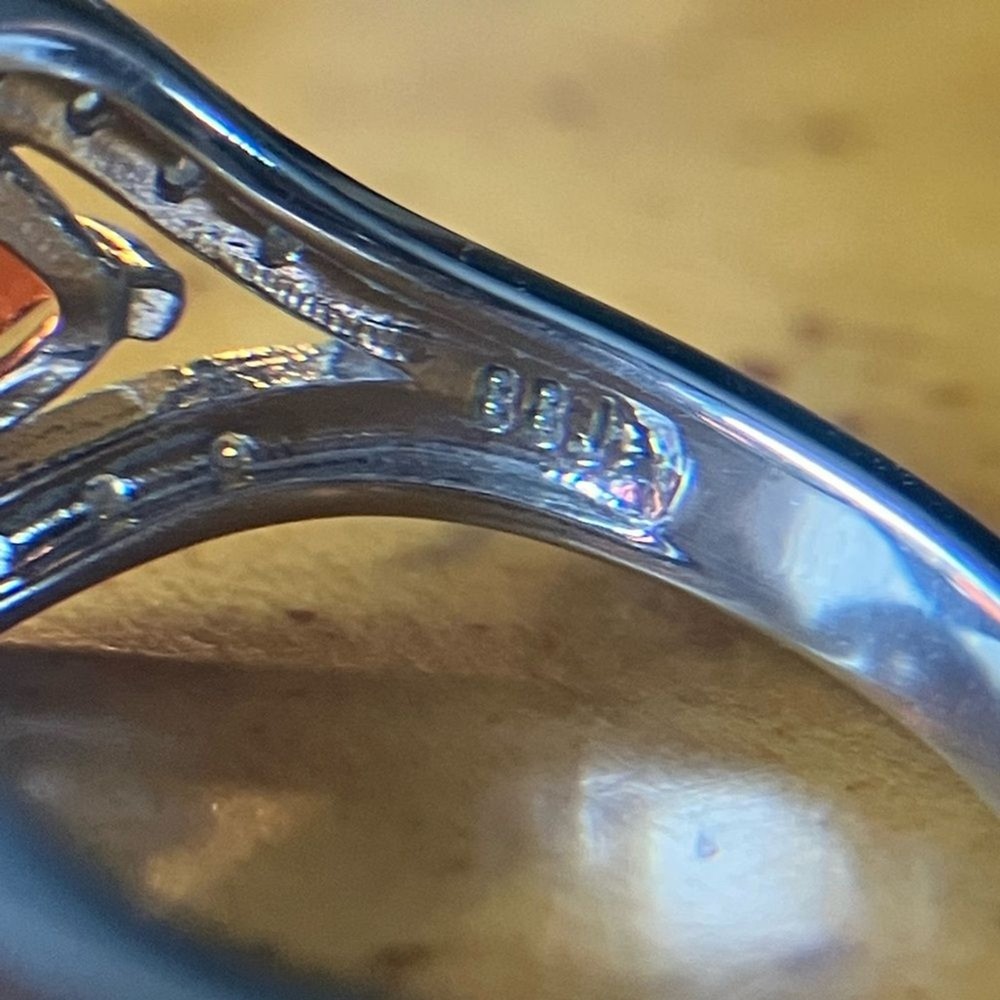 Red Labradorite Sterling Silver Ring Size 7