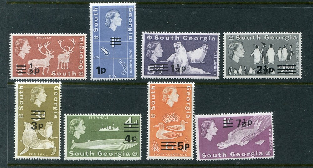 South Georgia #17b-26b Elizabeth II Complete Set [Mint Never Hinged]