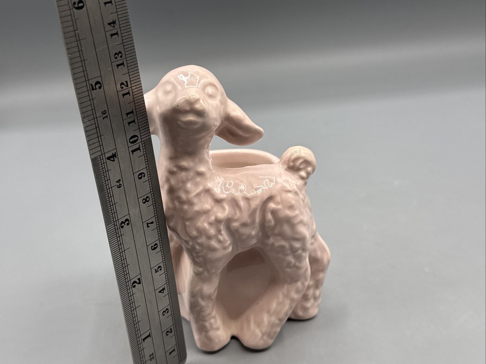 Vintage Pink Haeger Pottery Lamb Planter