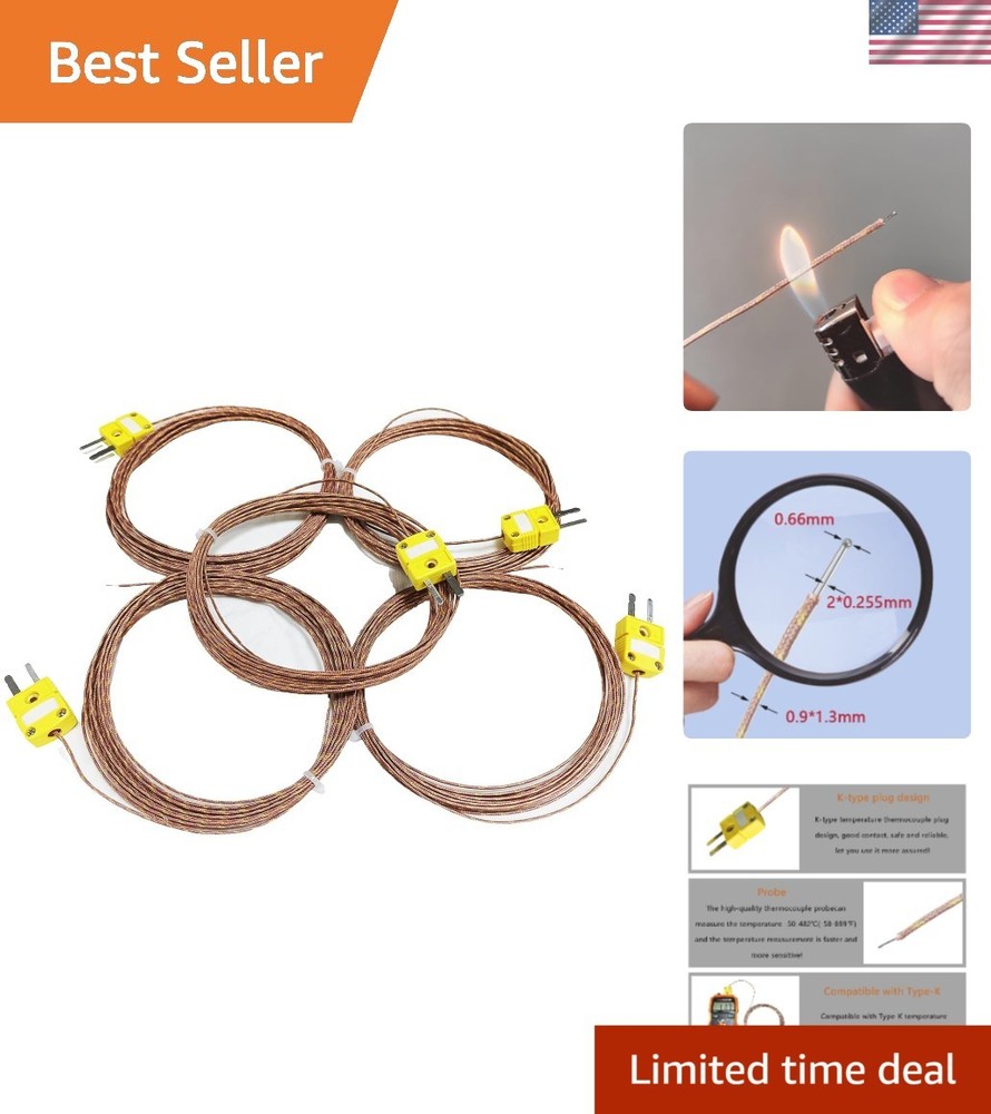 K type Thermocouple Temperature Probe Sensor 3 Meter Replacement