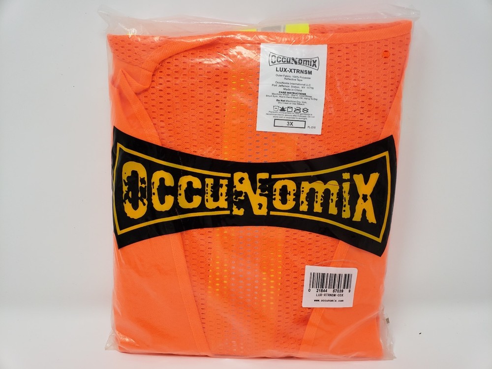 Occunomix Orange Solid Front Surveyor Vest - LUX-XTRNSM - Size 3X