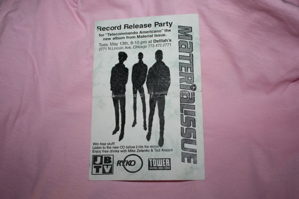 Material Issue Record Release Party Paper Ad Telecommando Americano