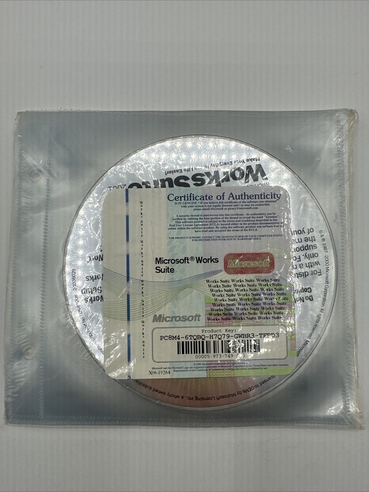 Microsoft Works Suite 2001 6 CD Sealed