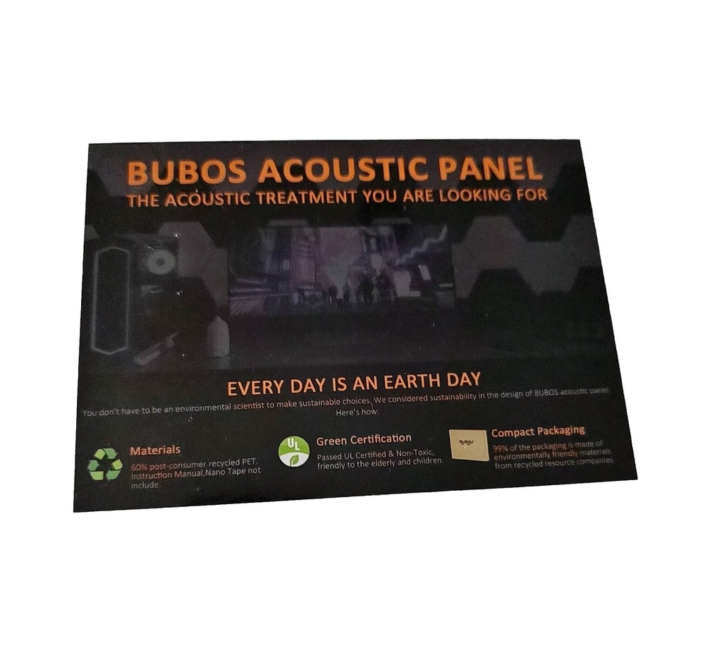 Bubos 12 Pack Hexagonal Acoustic Panels 12" x 1" White For Studio & Office New