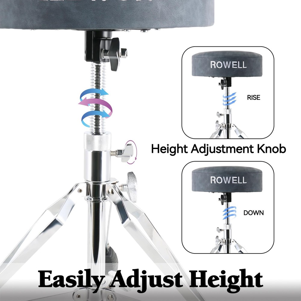 Drum Throne Adjustable Drum Stool Lightweight Drum Seat Soft Drum Stools Drum...