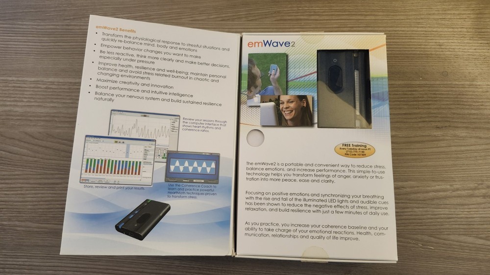 HeartMath emWave2 Stress Relief Device Coherence Biofeedback Trainer - Mint