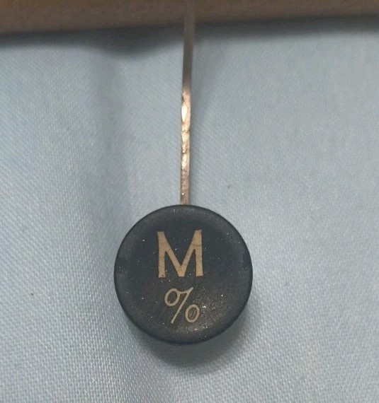 "M" Black Blickensderfer Typewriter Key Antique Keyboad Keytop Part Vtg
