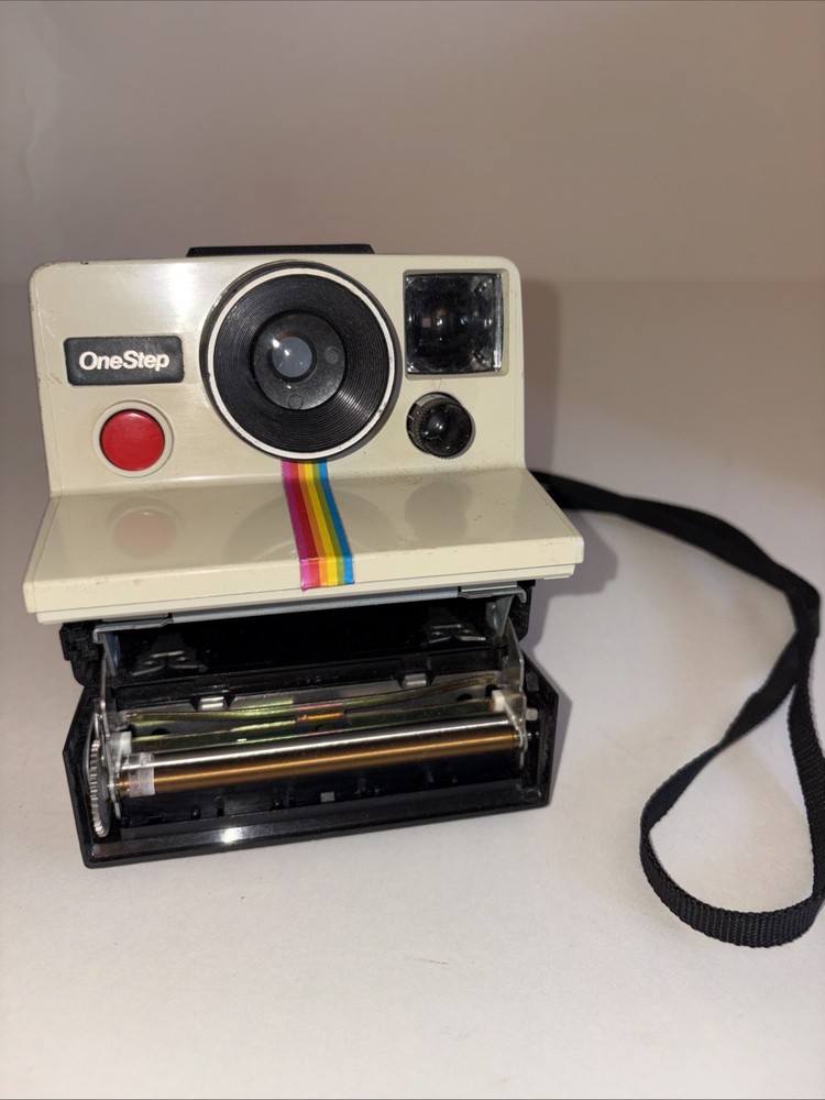 VTG Polaroid One Step Land Camera Rainbow Stripe  UNTESTED PREOWNED