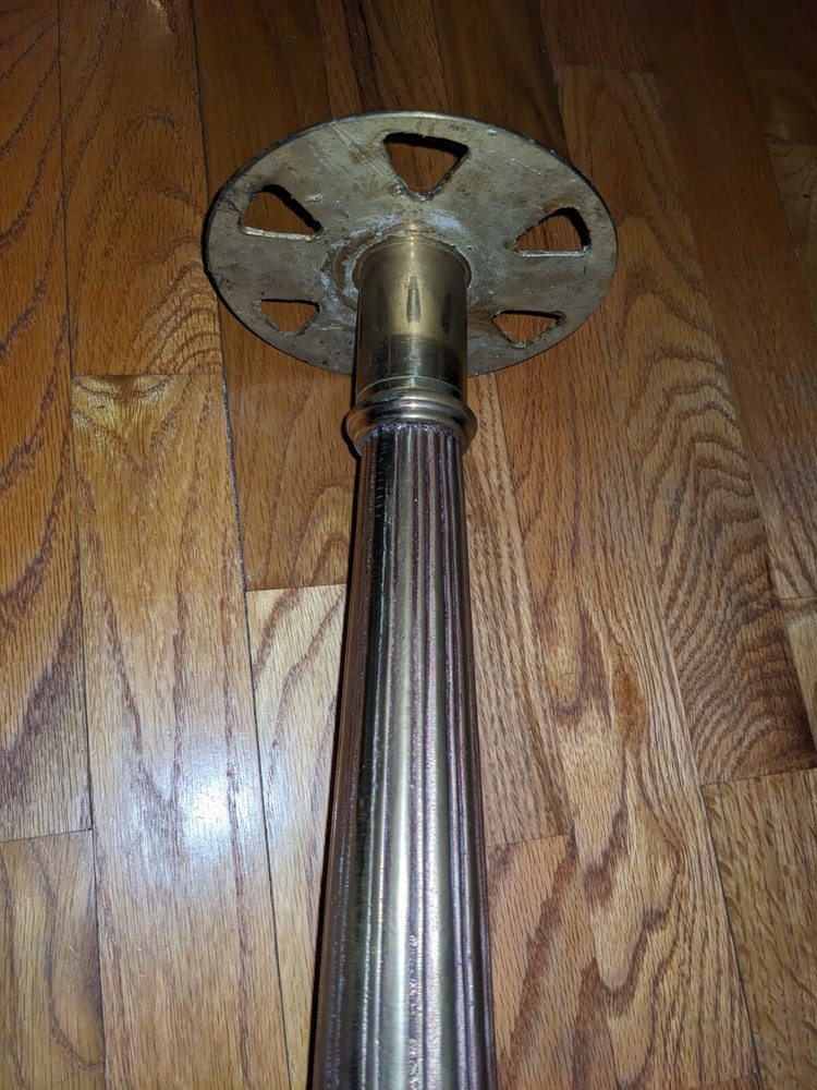 20" Solid Brass MCM Hollywood Regency Victorian Style Seat or Table Base Stand