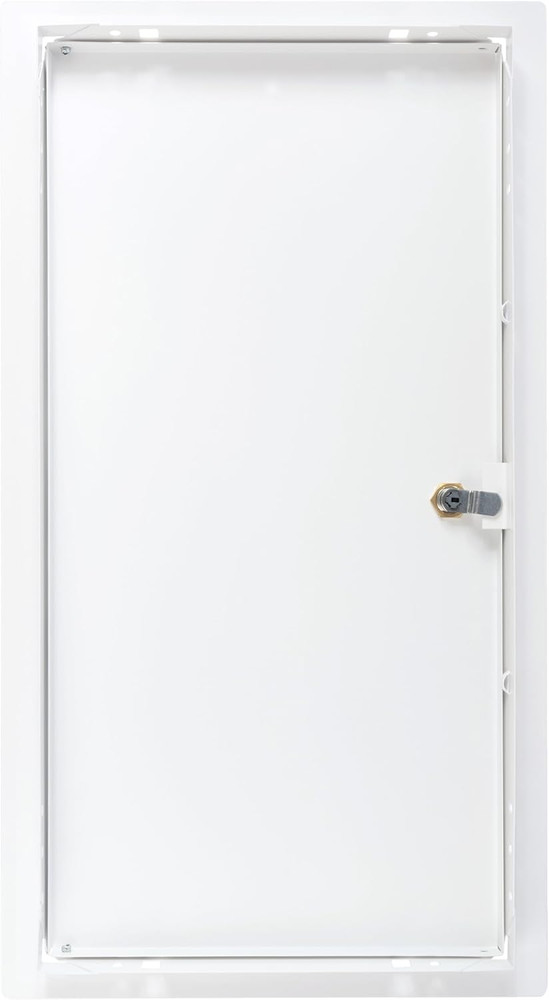 Lockable 10" x 20" White Metal Access Panel for Plumbing & Electrical Services