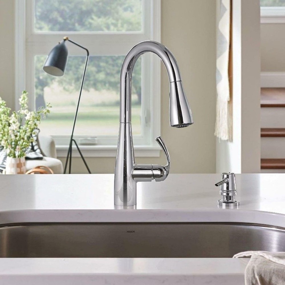 MOEN Essie 87014 Single-Handle Pull-Down Sprayer Kitchen Faucet with Reflex and