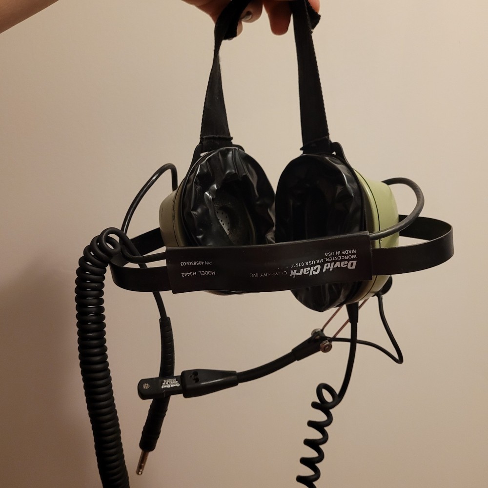 David Clark communication headset model H3442 with microphone