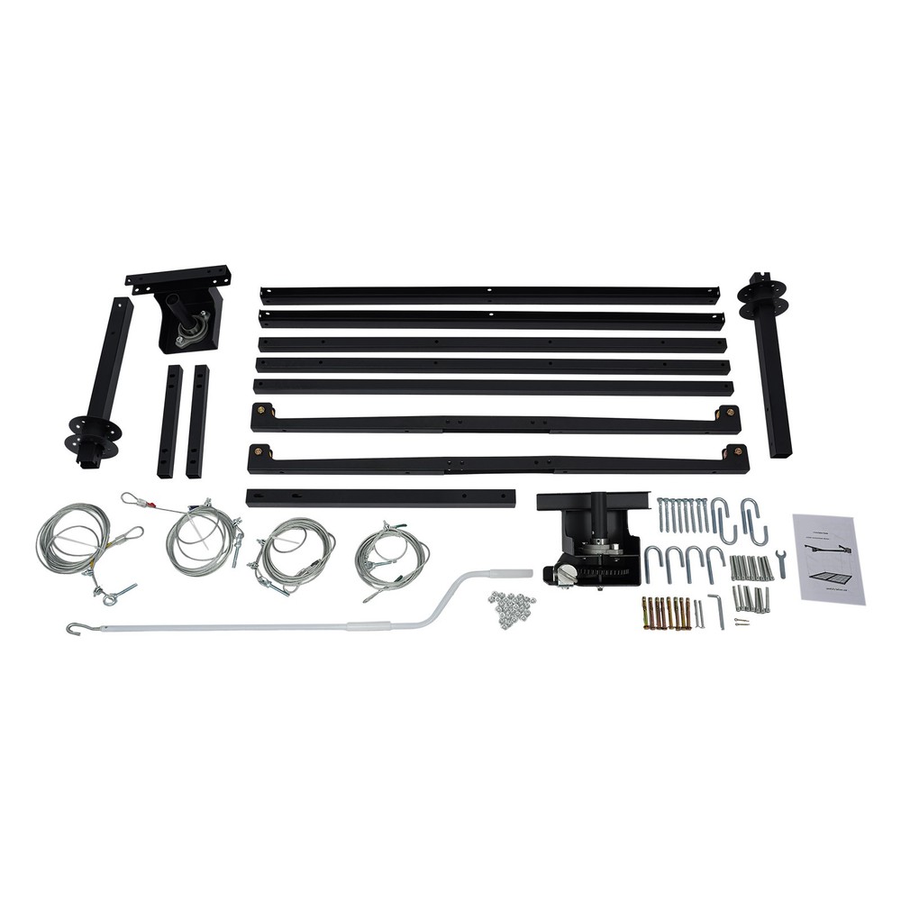 300lbs Garage Storage Rack Ceiling Warehouse Organizer Rack Lifting Storage Rack
