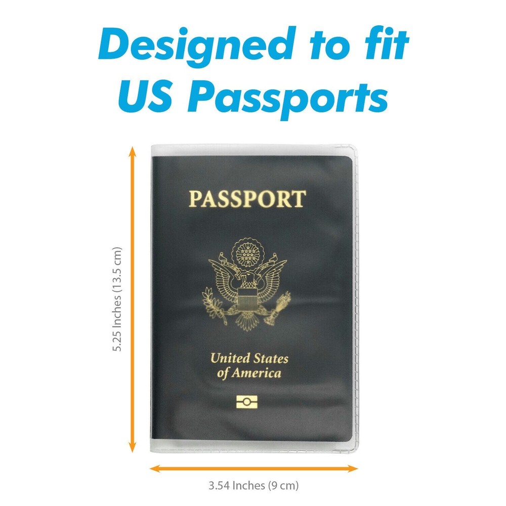 Clear Passport Cover Plastic Protector Vinyl ID Card Protector Case