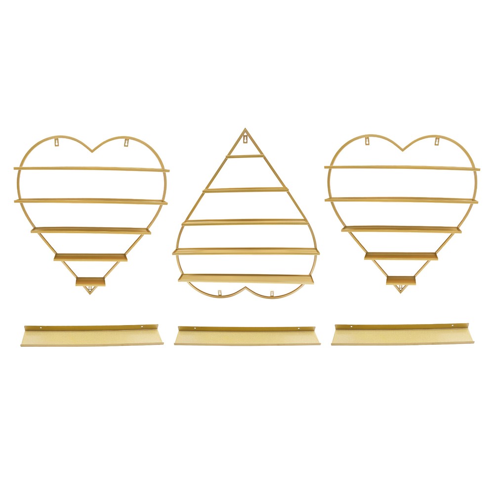 Heart-Shaped Nail Polish Display Rack - 5 Tier Wall Organizer