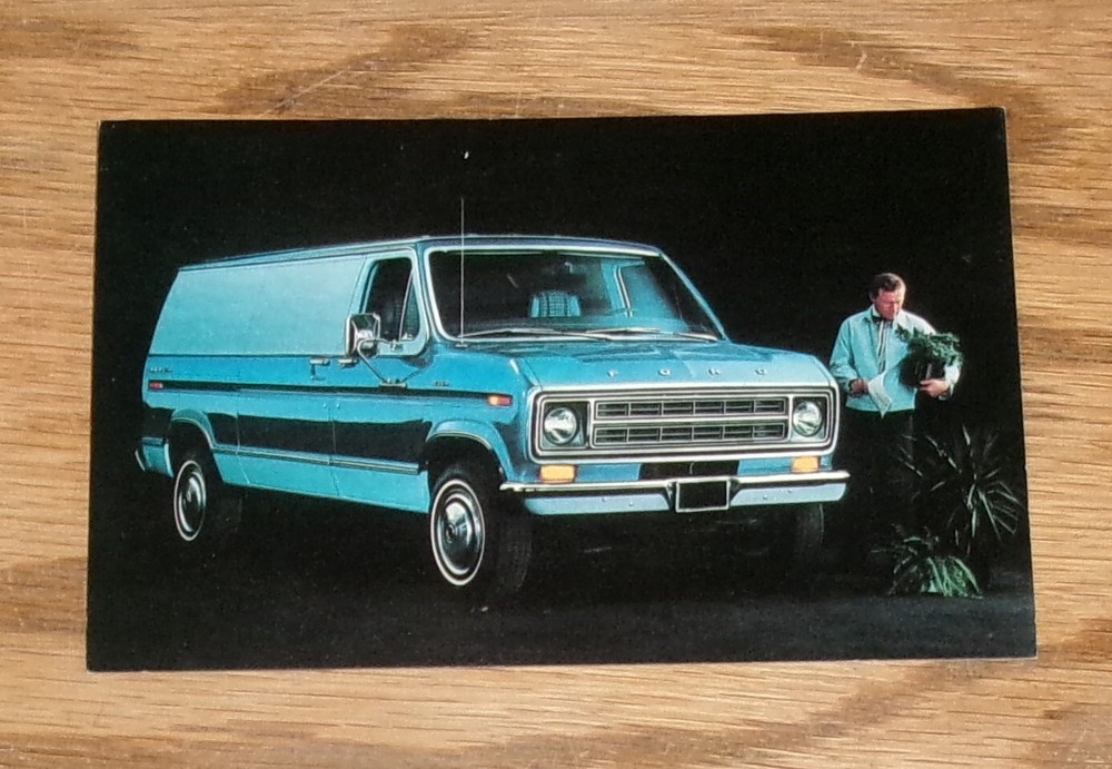 Original 1975 Ford Econoline E350 Van Postcard 75
