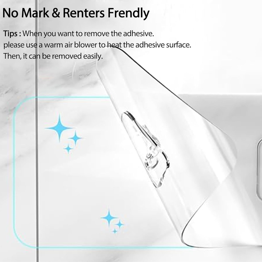 2-Pack Self-Adhesive Shower Caddy Organizer with Hooks Black