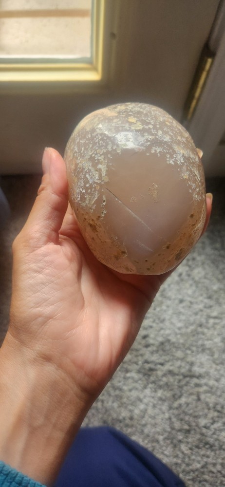 Polished Agate Crystal Bowl Decorative Display Piece