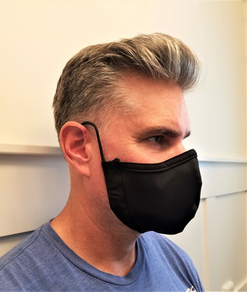 Comfortable BioSmart Fabric Face Mask with Adjustable Silicone Earpieces