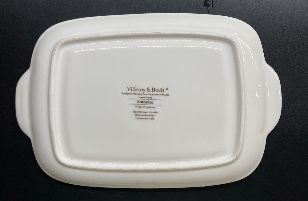 BOTANICA Villeroy & Boch 8 7/8" Rectangular Butter Dish Lathyrus Tuberosus
