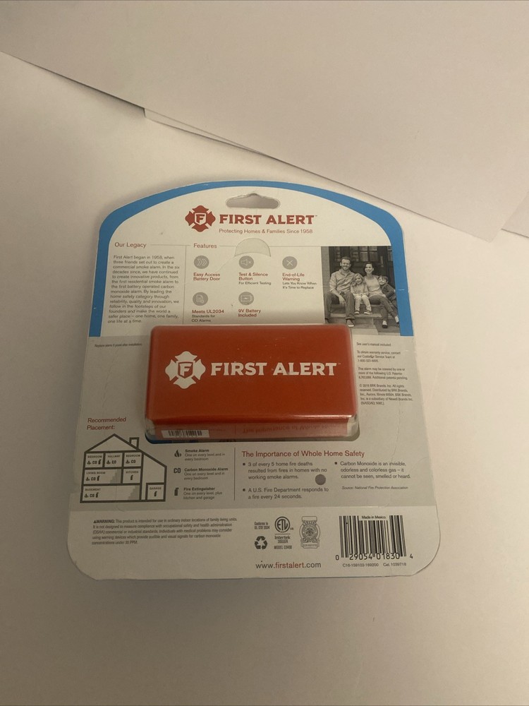 First Alert C0400 Carbon Monoxide Alarm - White