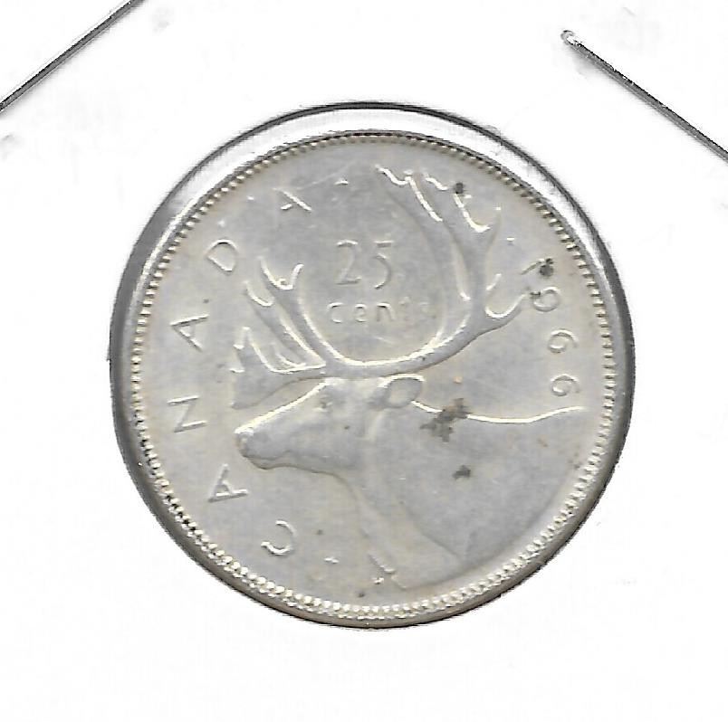 1966 CANADIAN 25 CENT QUARTER NICE (SILVER)