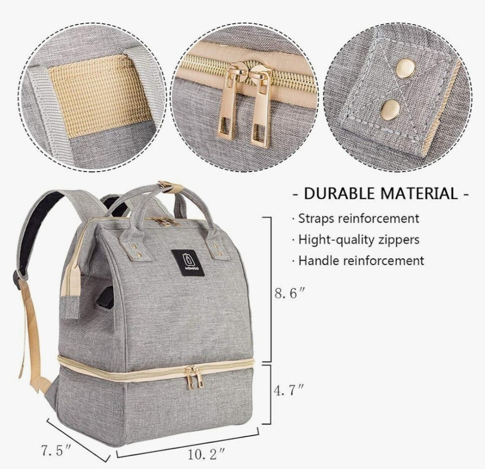 MOMIGO Breast Pump Backpack - Cooler and Moistureproof Bag Double Layer