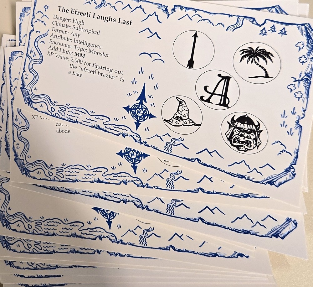 AD&D 2nd Ed Deck of Encounters - Set #2