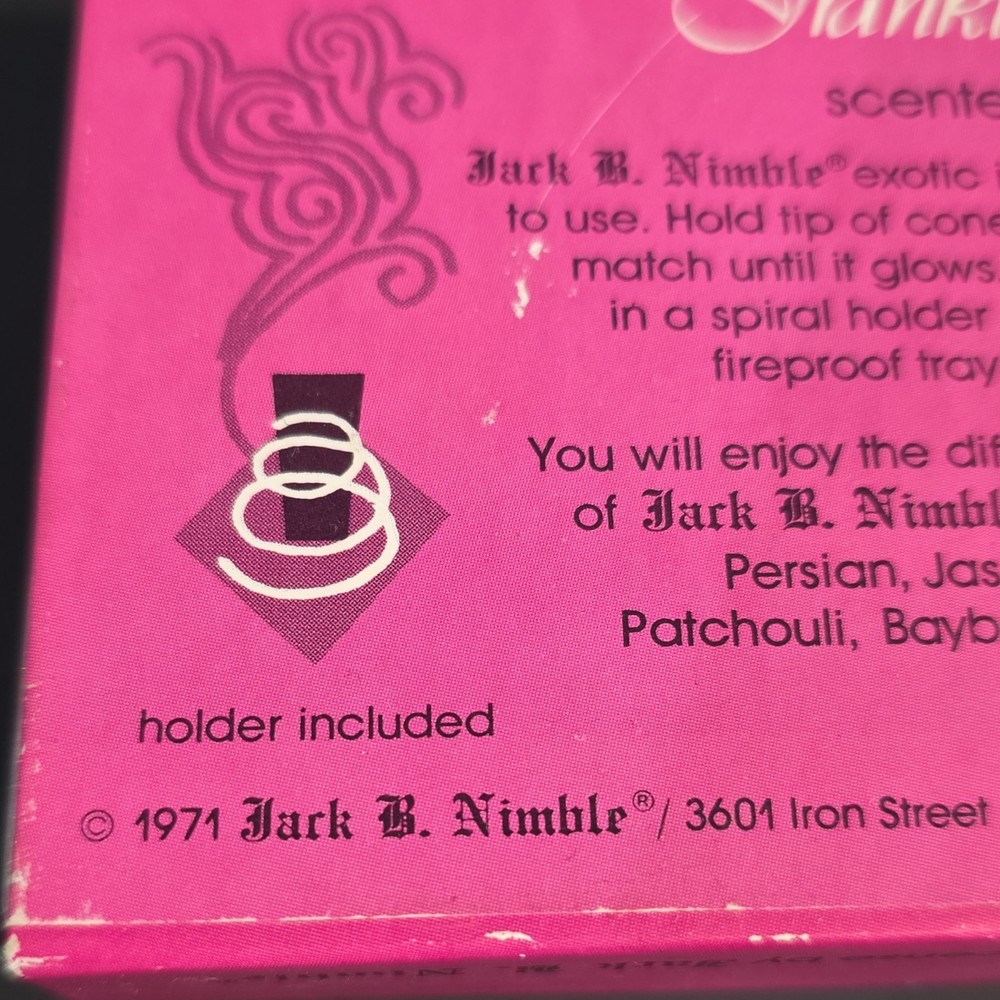 Vintage 70's Incense Cones in box