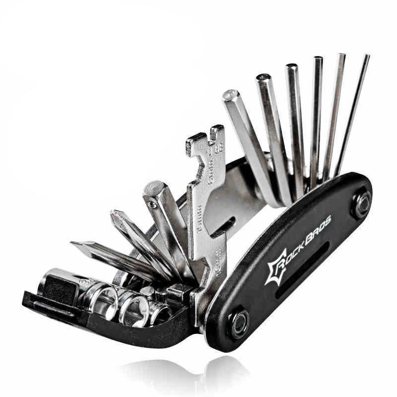 ROCKBROS Bicycle Repair Tools Bike Pocket Multi Function Folding Tool 16 in 1
