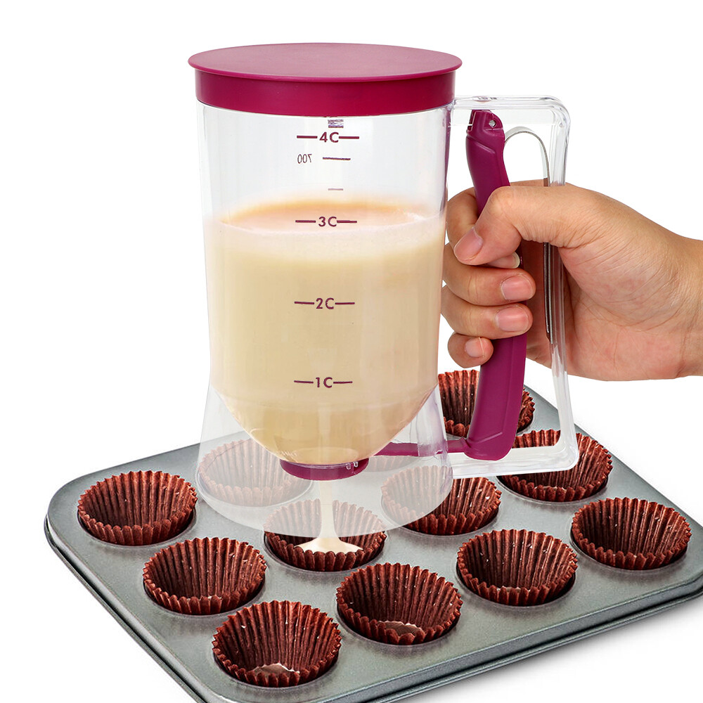 Pancake Baking Batter Dispenser Measuring Cup Muffin Cream Separator Tool 900ML