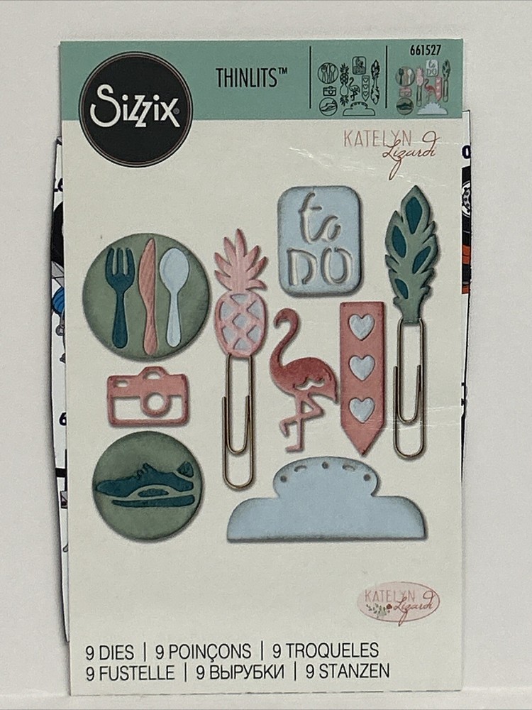 Sizzix Thinlits Dies Katelyn Lizardi Planner Page Icons #2 Flamingo Pineapple