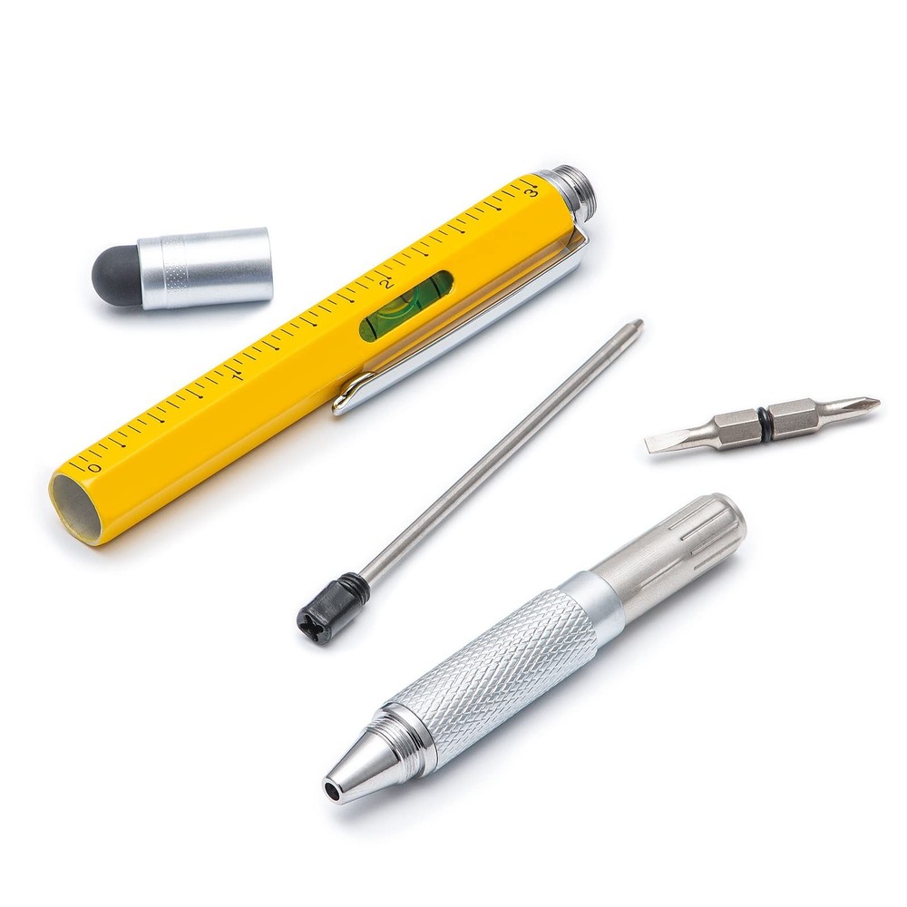 4 Pack Multitool Pen with Extra Refills Set, 6 in 1 Multitool Pen with Ruler ...