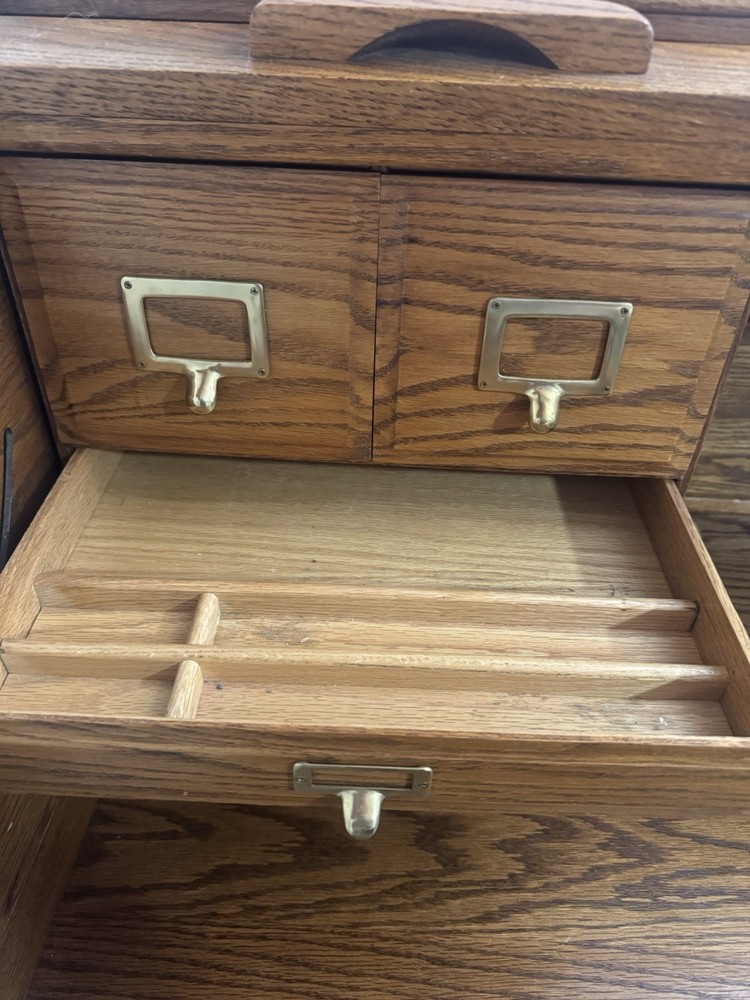 Oak Craft Solid Oak Roll Top Desk- Great Condition.