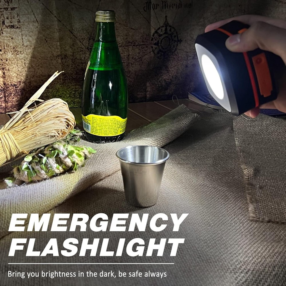 2-Pack Folding Solar Camping Lantern Flashlights, DIBMS Mini White