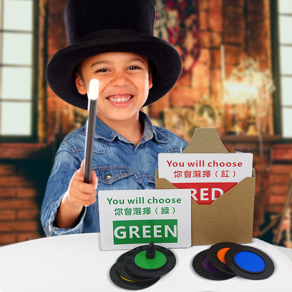 Predict-A-Color Magic Trick Domino Spots Mind Read Magic Trick Prediction Pocket