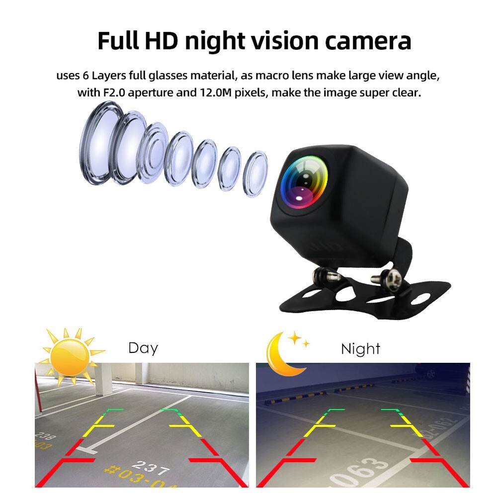 Universal Car Backup Camera Rear View Reverse Camera Night Vision Waterproof AHD