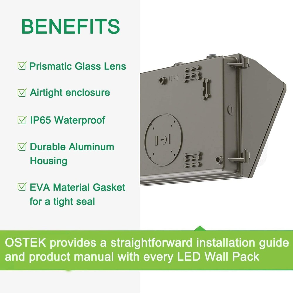 LED Wall Pack Lights 41W 5740LM,5000K Daylight Wall Pack with Dusk to Dawn 5000K