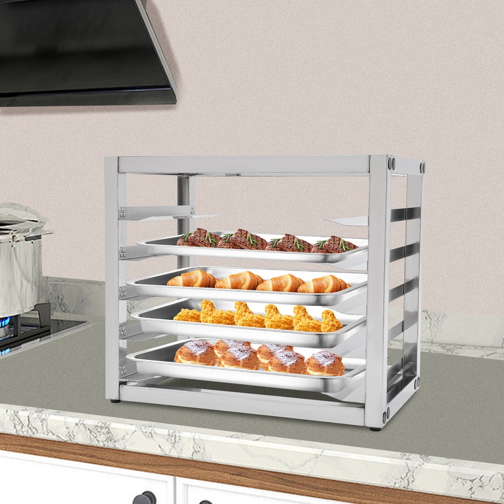 5-Tier Baking Tray Rack - Durable Stainless Steel Storage Organizer
