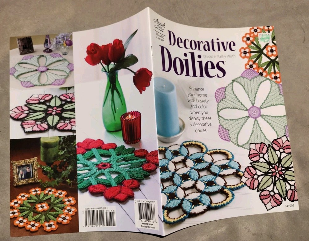 Annie's Attic Decorative Doilies Plastic Canvas Pattern Booklet 841008