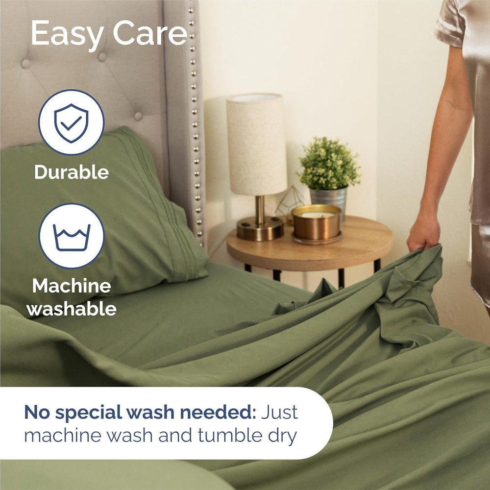 Split King Size 5 Piece Sheet Set - Comfy Breathable & Cooling Bed Sheets Set -