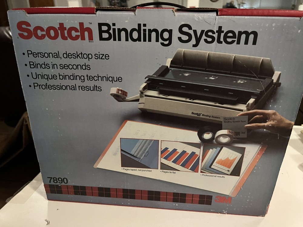 3M Scotch Binding System Model 7890 - W/ Box Book Binding / Making