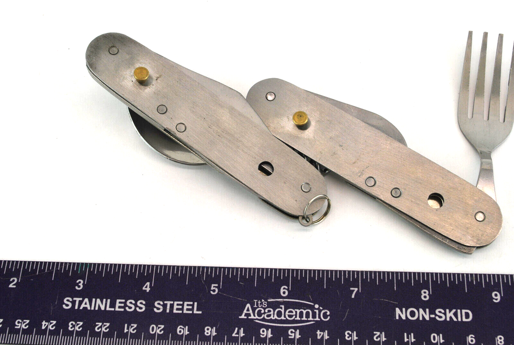 Survival Spoon Fork Multi-tool Corkscrew Awl Knife Can Opener Emergency Prepper