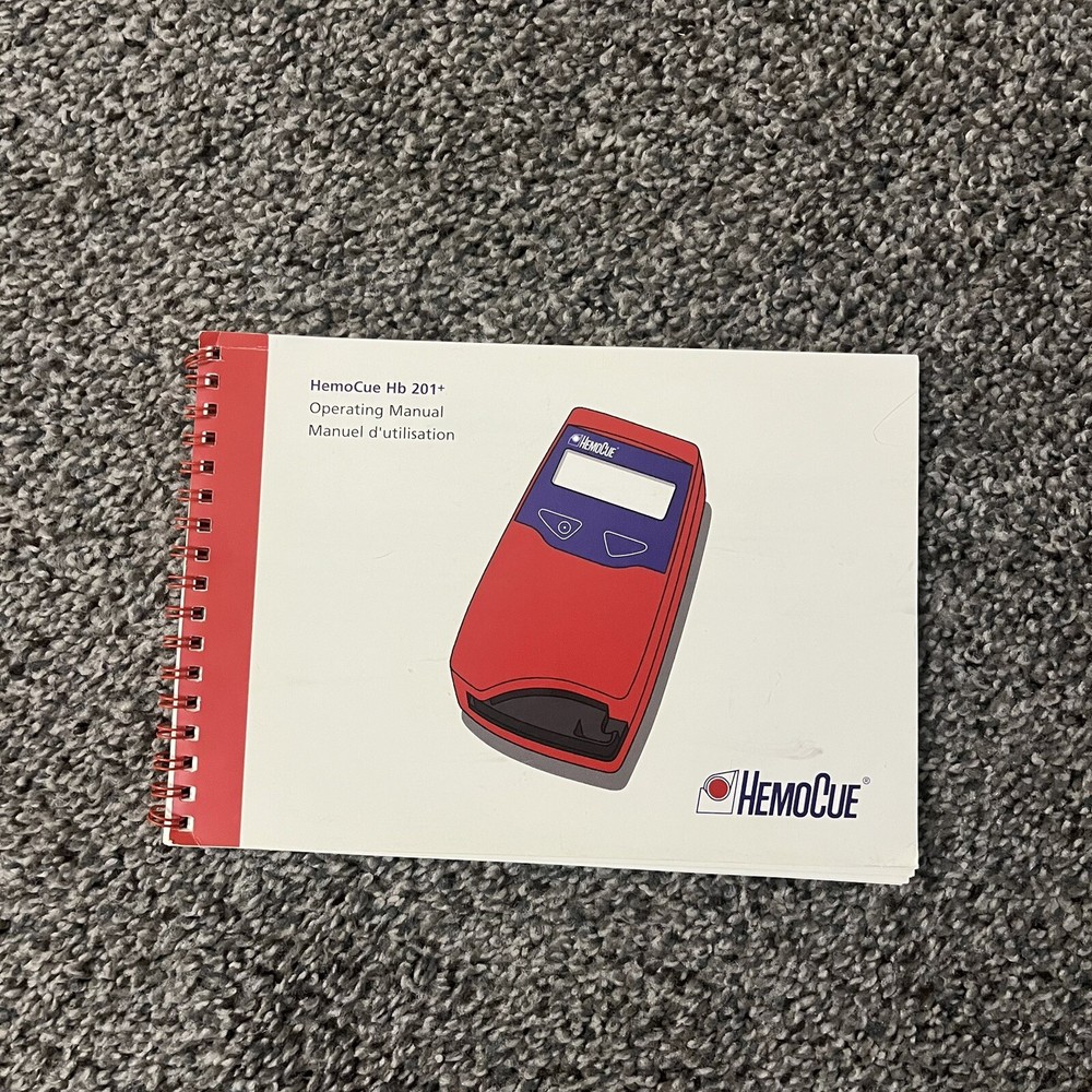HEMOCUE HB 201+ Hemoglobin Analyzer Operating Manual Instructions Only