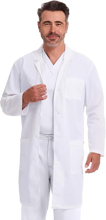 Dickies Unisex 40 Inch Lab Coat,White,Medium